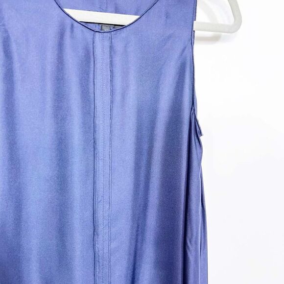RAG & BONE Dress Navy Blue Drop Waist Silk Midi Sleeveless Womens XS - Picture 9 of 12